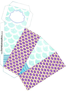 Mermaid: Free Printable Boxes.