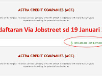 Astra Credit Companies Kantor - Cabang Padang Gaji sd 4,3 Juta