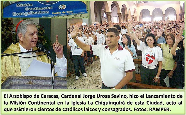 Cardenal Urosa Inicia la Misión Continental Evangelizadora en Caracas