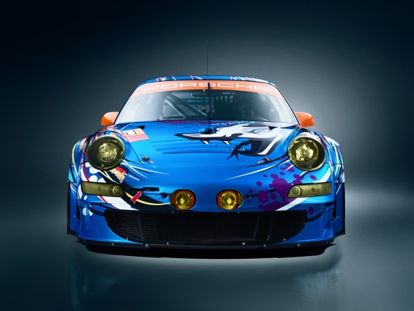 2011 Flying Lizard Porsche 911 GT3 RSR Front View