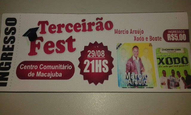 Ingresso para o "Terceirão Fest" já estão à venda 