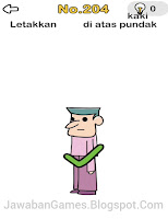 Kunci Jawaban Brain Out Level 204: Letakkan Kaki di Atas Pundak