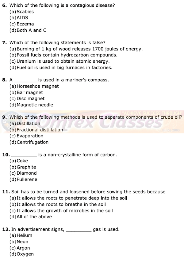 Class 8 Science Board Question Papers.