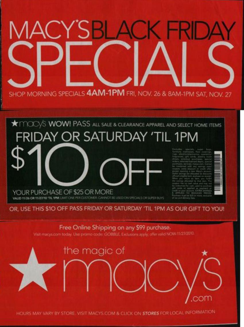 The Buzz Connect: MACY'S BLACK FRIDAY AD