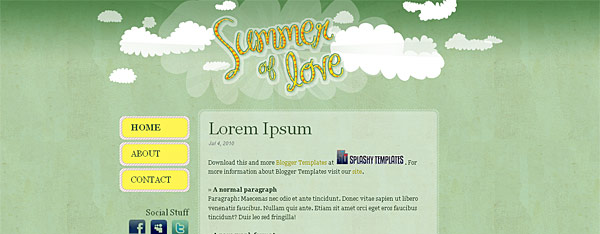 Summer of Love Blogger Template