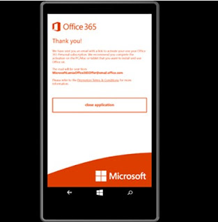 Cara Redeem Aktivasi Office 365 Personal di Lumia 640 & Lumia 640 XL