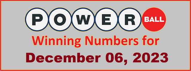 PowerBall Winning Numbers for Wednesday, December 06, 2023
