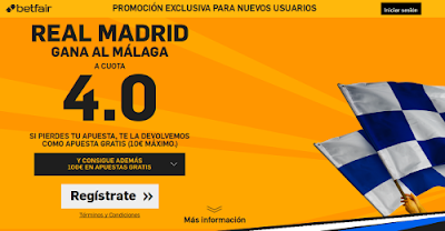 betfair Real Madrid gana Malaga super cuota 4 Liga España 26 septiembre