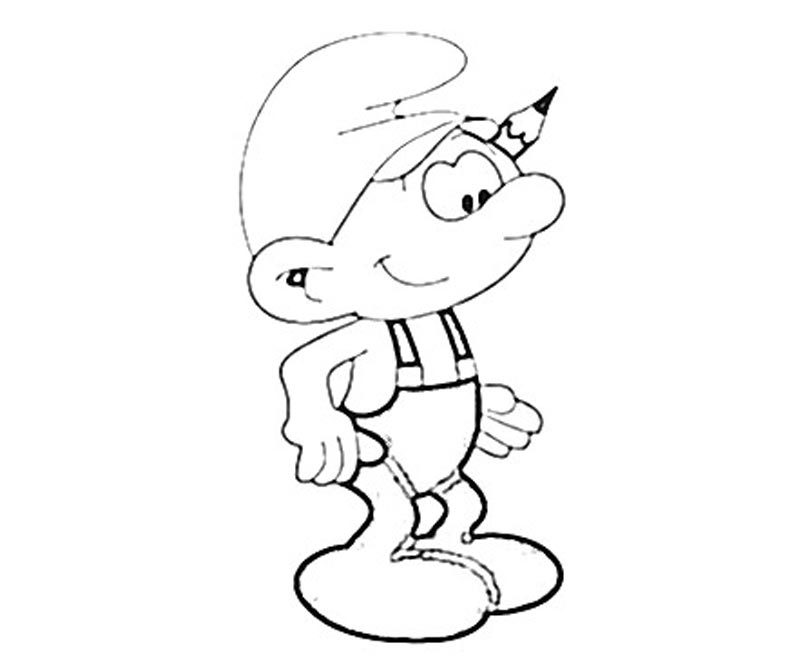 #13 Handy Smurf Coloring Page