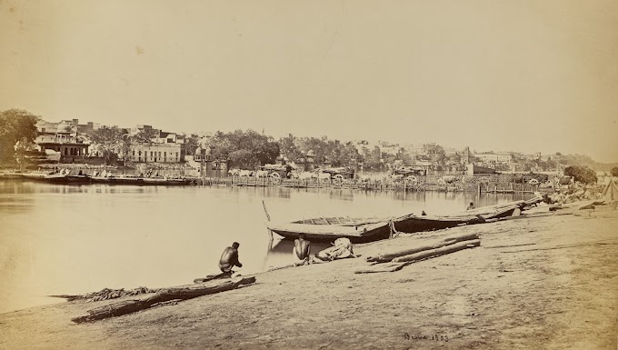 Yamuna River Bank at Mathura, Uttar Pradesh, India | Rare & Old Vintage Photos (1865)