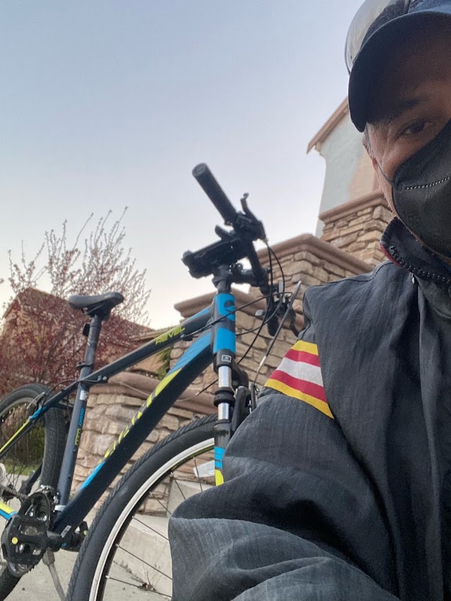 Biking around the neighborhood