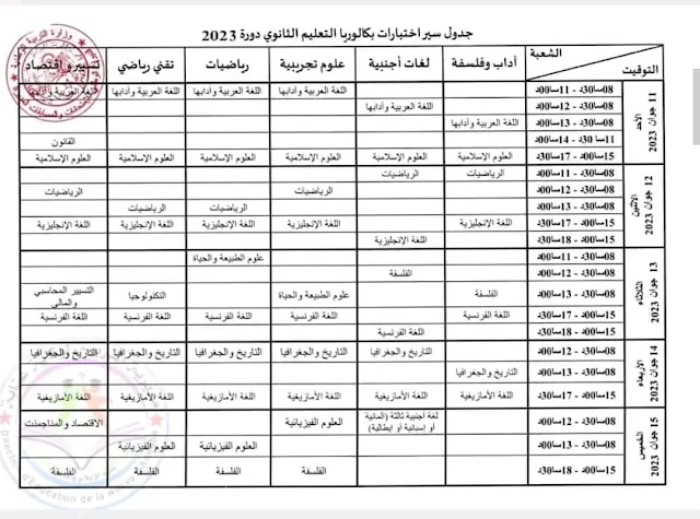 تاريخ إنطلاق امتحانات بكالوريا دورة جوان 2023