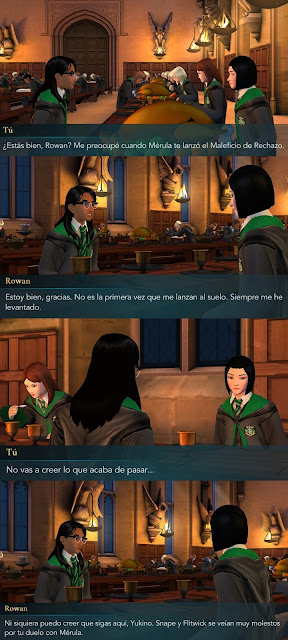 Hogwarts Mystery fotonovela rowan y prota