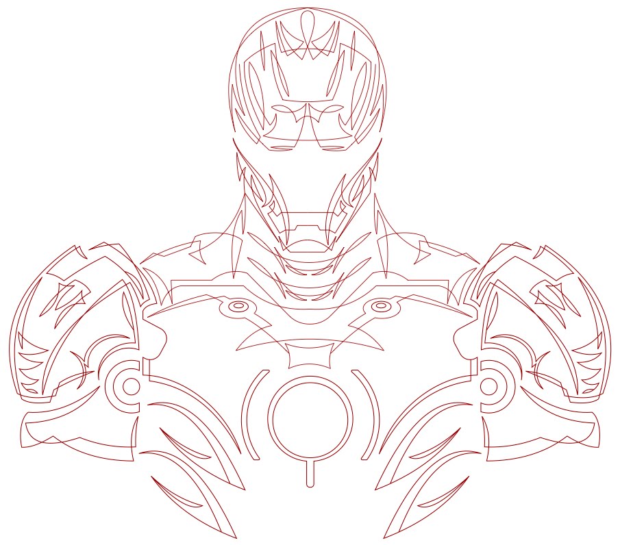Labels armor bust hero human ironman machine pinstriping vector