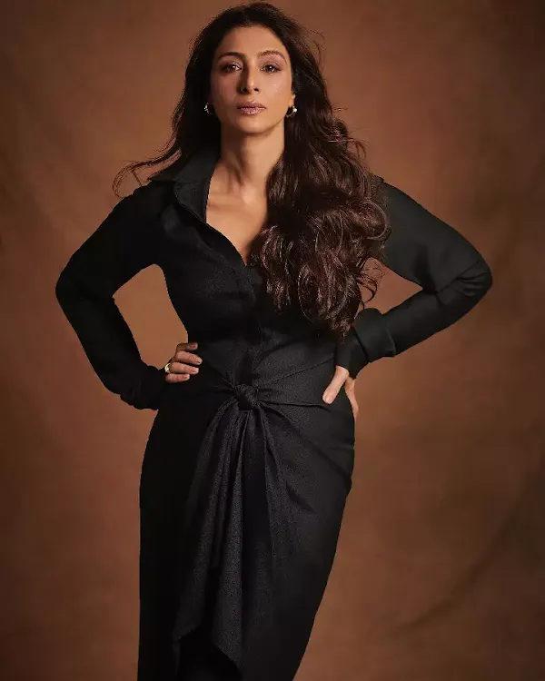 tabu black dress curvy hot bollywood actress