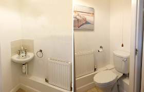 How my interior tastes and my home has changed over the past five years, featuring my downstairs loo, living room, and spare bedrooms. 