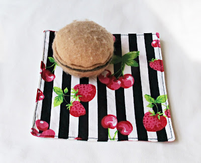 image rockabilly cocktail napkins stripes domum vindemia cherries strawberries fruit