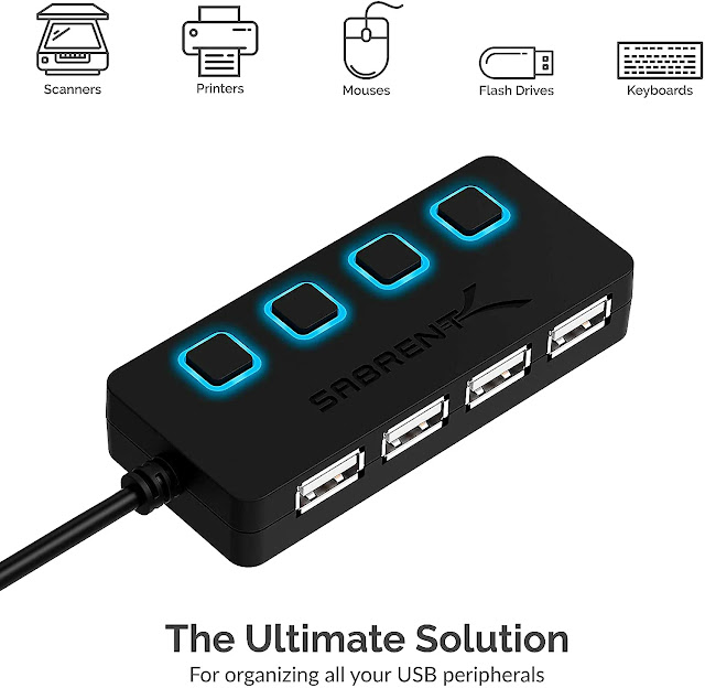 Multi-USB Port With Usb 2.0 Hub For Windows, Mac OS X And Linux systems