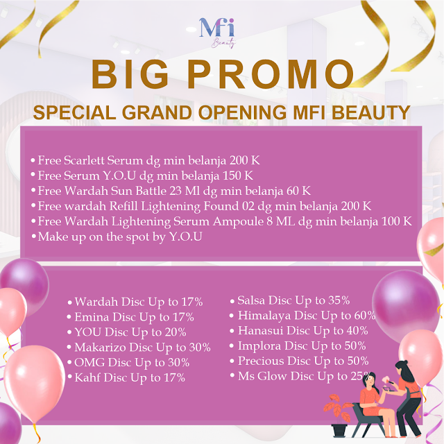 SEGERA REBUT PROMO MENARIK GRAND OPENING STORE MFI BEAUTY SEDAN REMBANG