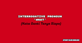 Interrogative Pronoun 'What' 