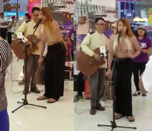 DBKK Siasat Wanita Menyanyi Dengan Menayang Payu Dara di Pusat Beli Belah