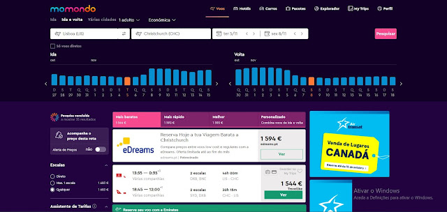 Voos para o destino mais longínquo por menos de 1700€