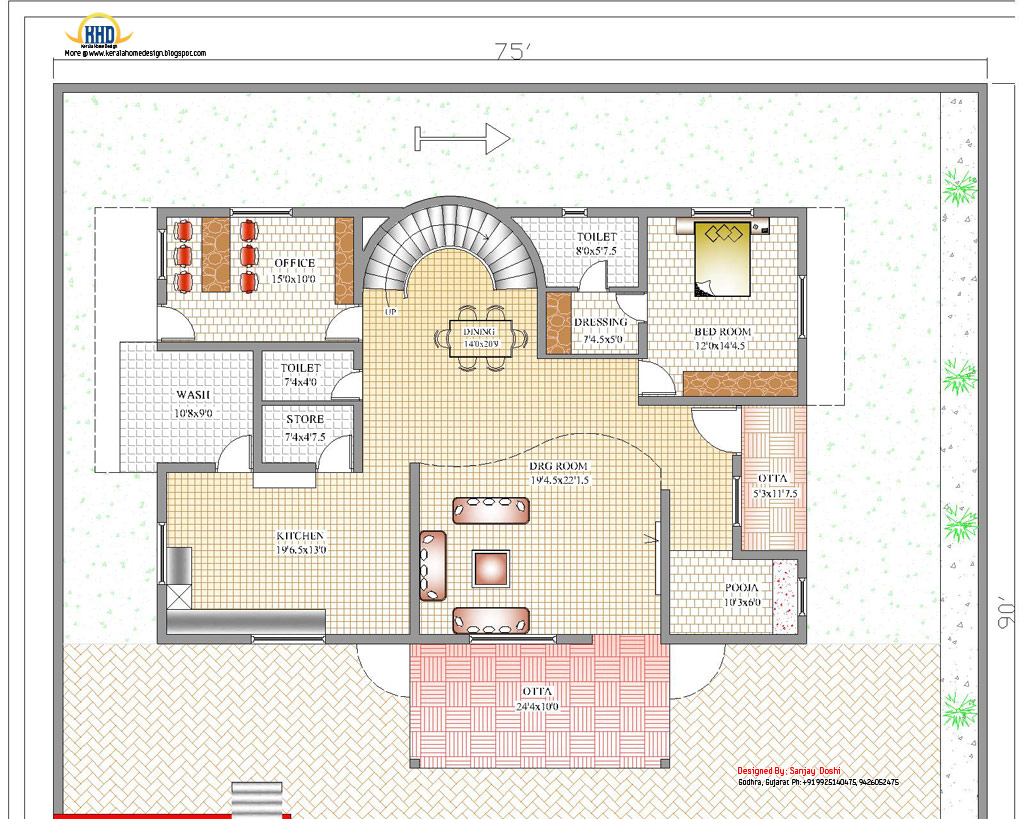  Duplex  House  Plan  and Elevation 4217 Sq  Ft  home  