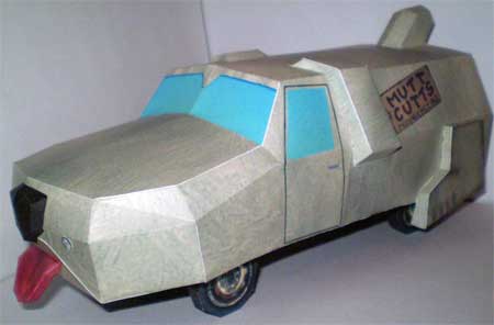 Mutt Cutts Sheepdog Car Papercraft