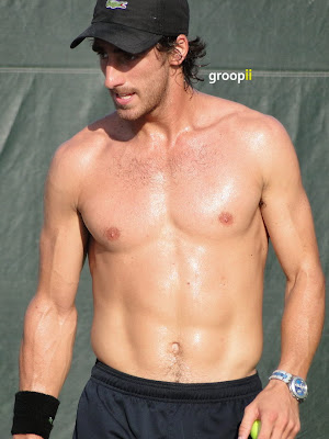 Pablo Cuevas Shirtless at Sony Ericsson Open 2011