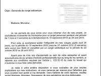 Lettre Pour Demander Un Congé Sans Solde