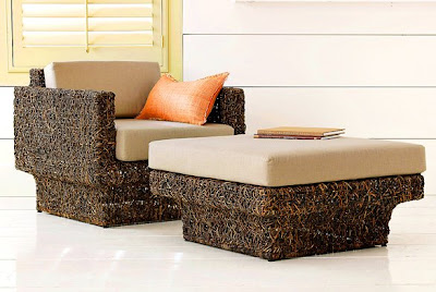Living room rattan furniture