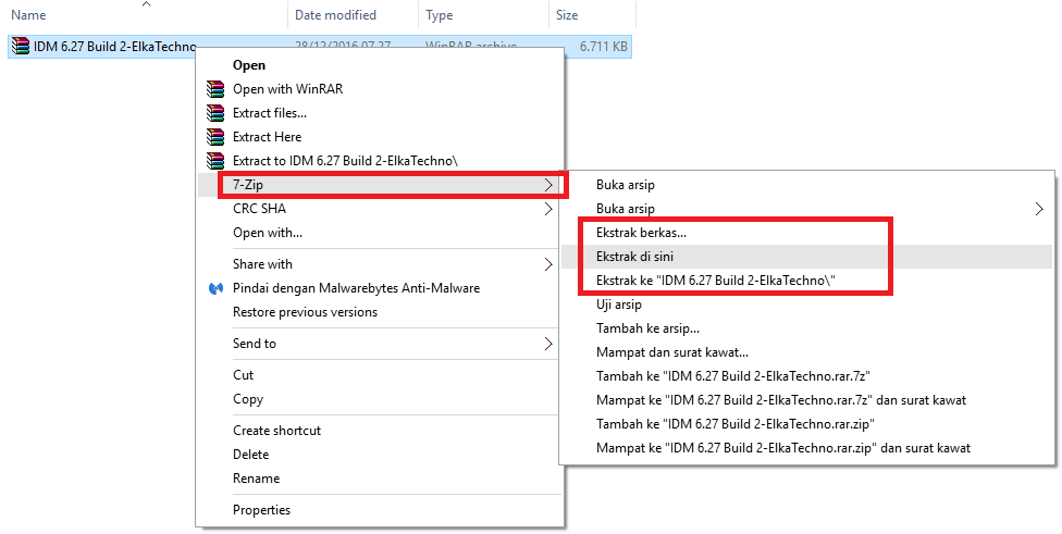 ElkaTechno: Cara Extract File WinRar/WinZip dan 7zip 