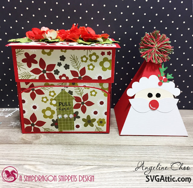 ScrappyScrappy: Ho Ho Holiday Santa Candy with SVG Attic #scrappyscrappy #svgattic #christmas #holiday #candydispenser #simplestories #santa #giftbox