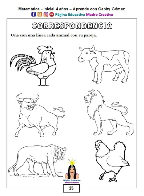 Matemáticas - Inicial 4 años - Nociones espaciales