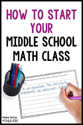 How to start your middle school math class