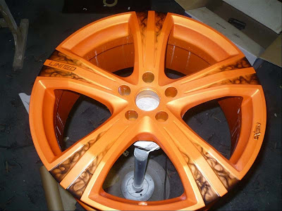  Racing Wheel Car Airbrush Paint 1