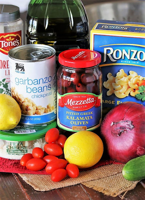 Greek Macaroni Salad Ingredients Image