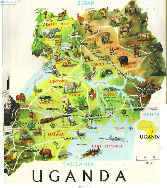 Mapas Geográficos  de Uganda