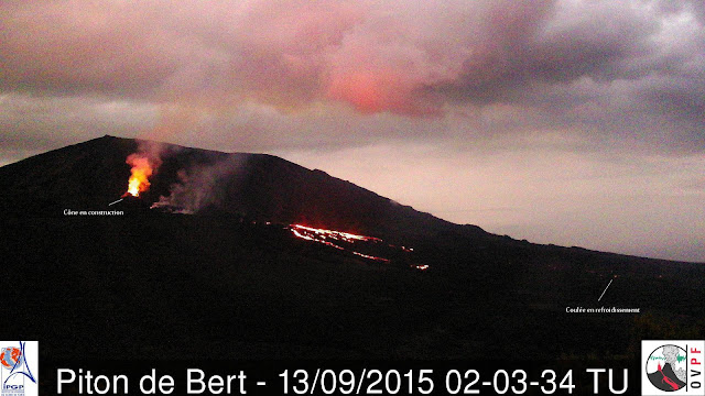 L'éruption du volcan Piton de la Fournaise, 13 septembre 2015