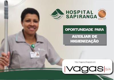 Hospital abre vaga para Auxiliar de Higienização (limpeza) em Sapiranga