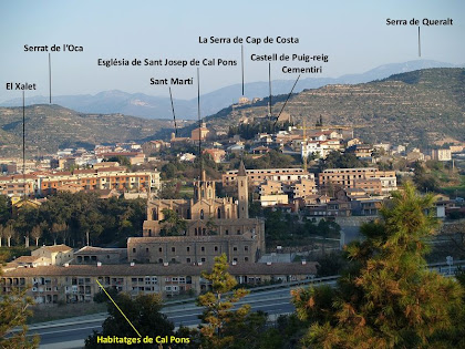 Panoràmica de Puig-reig i la Colònia Pons des del primer avituallament