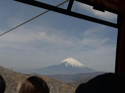 View towards Mt. Fuji from the Hakone Ropeway on the way to Lake Ashi - Hakone-machi, Japan