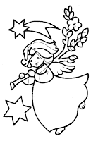 dibujo de angel infantil para pintar