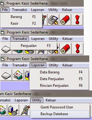 Menu Visual Basic Kasir Sederhana