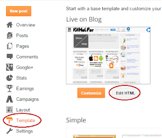 how to edit html in blogger