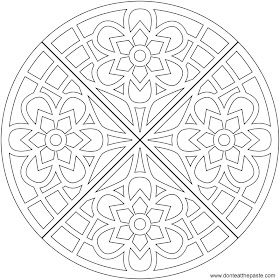 Waffle mandala coloring page- also available in transparent PNG format #coloring