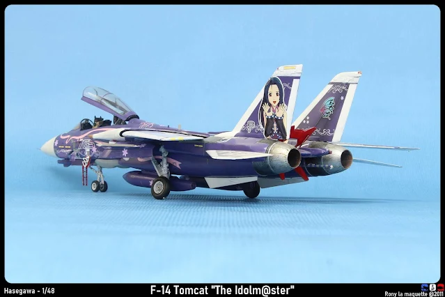 Maquette du F-14A Tomcat Idolmaster d'Hasegawa au 1/48.