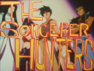 A screencap from the anime, showing most of the main characters with the text "The Sorcerer Hunters" over them.