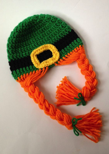 crocheted leprechaun hat