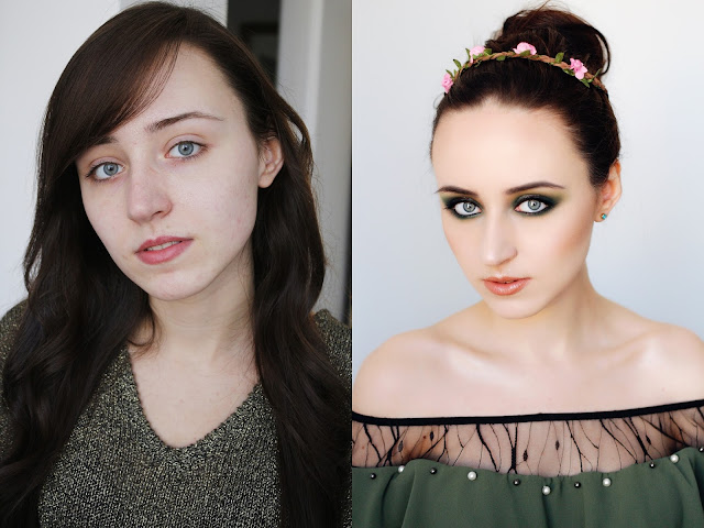 makijaż przed i po